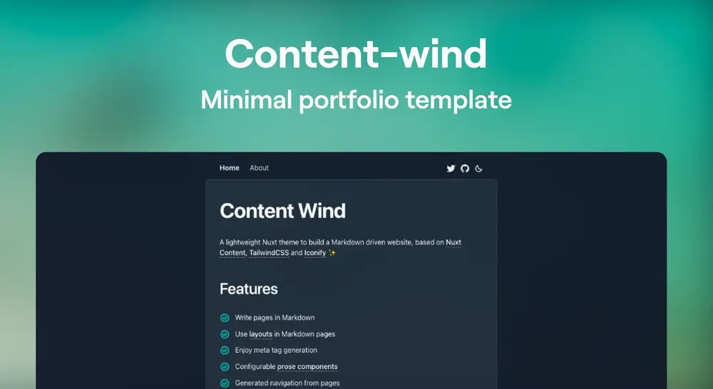 Content Wind main screen